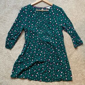 Boden green mini dress tunic top size 8